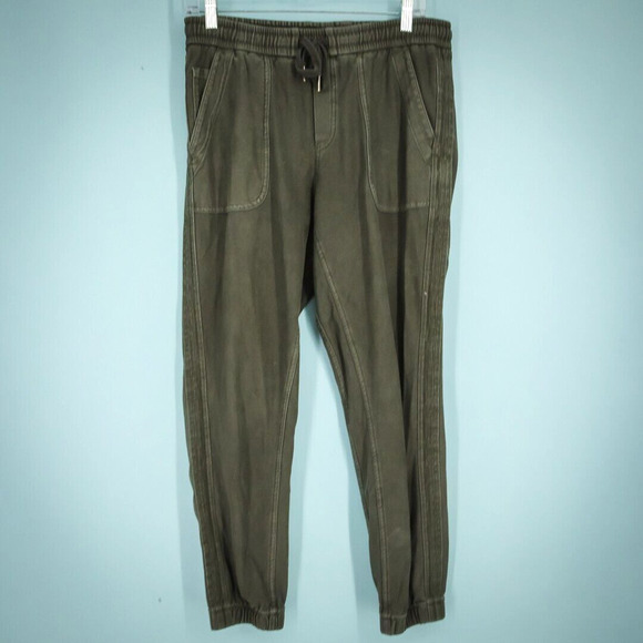 Athleta Size 6 Gray Farallon Jogger Style Tapered Leg Pull On Cotton Knit Pants - Picture 1 of 8